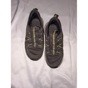 Boys Youth Size 13 Gray Lime Green Athletic Shoes